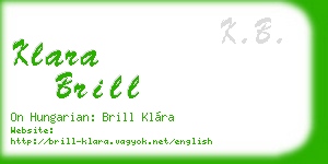 klara brill business card